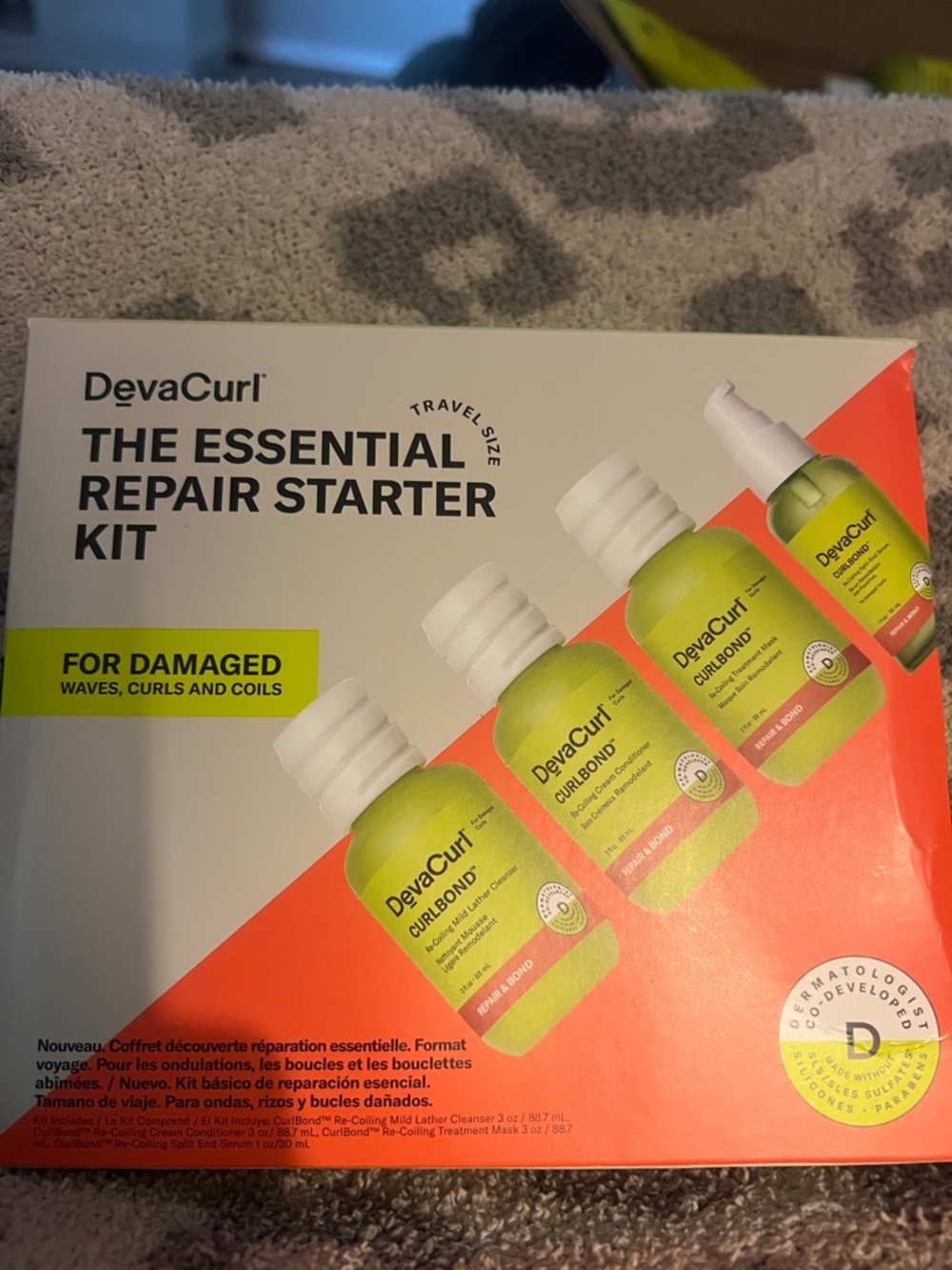 DevaCurl CurlBond Travel Set - Lime Green & White